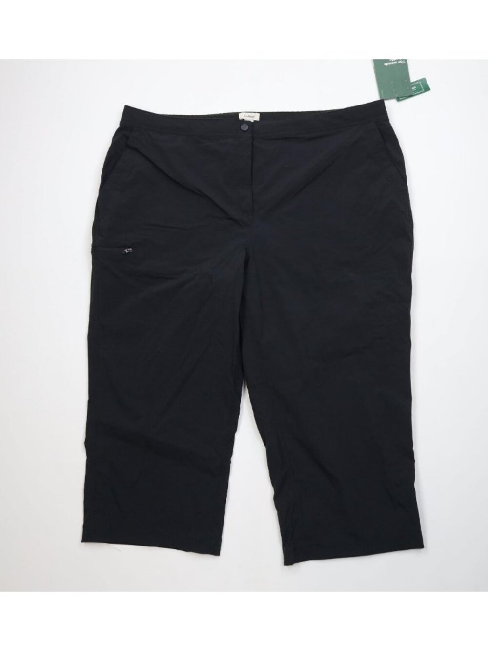 Deadstock Vintage Y2K LL Bean Womens 20W Wide Leg Trekking Capris Pants Black